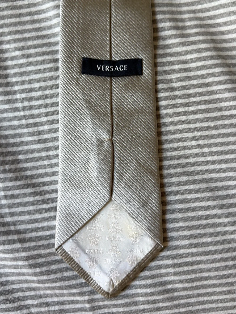 Versace Silk Silver Tie
